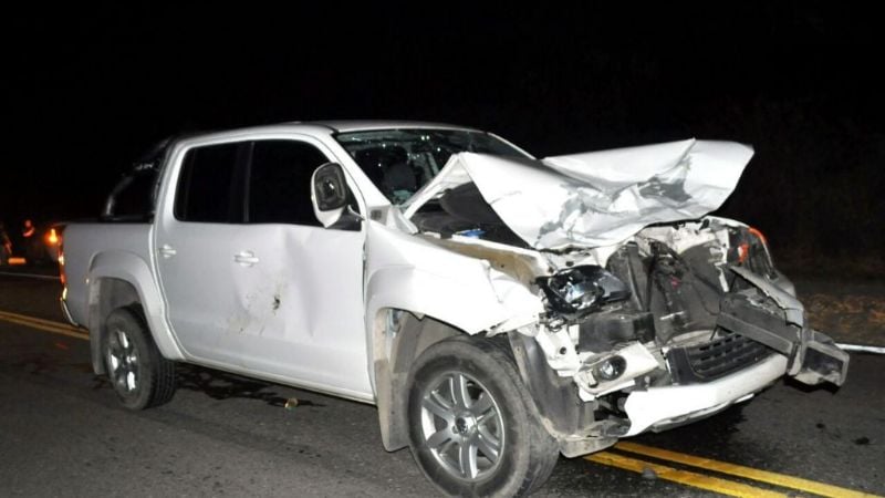 Una familia tucumana chocó contra un vacuno en Paclín