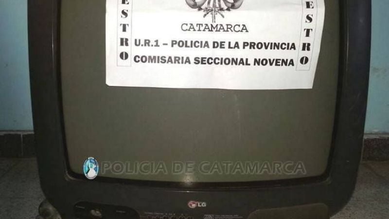 Recuperan un televisor robado