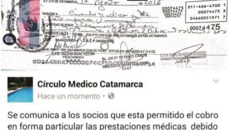OSEP pagó al Circulo Médico