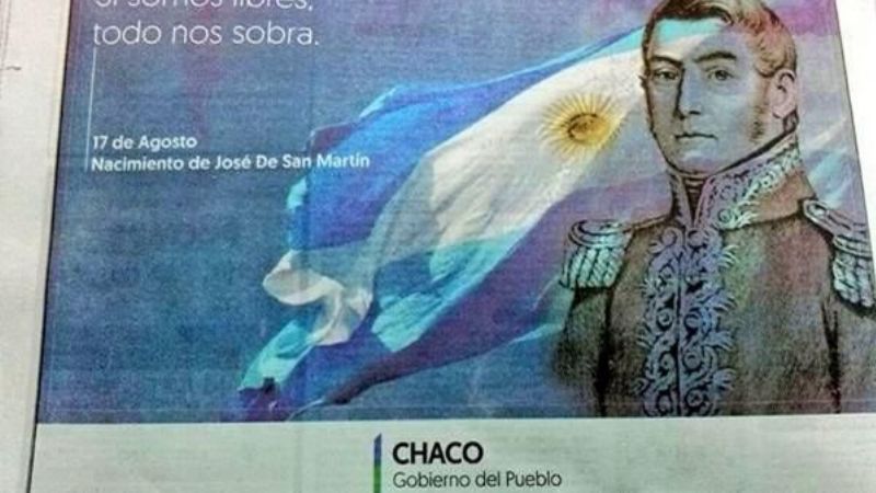 El gobierno de Chaco celebró el nacimiento de San Martín