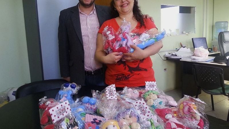 Donaron juguetes realizados por emprendedores