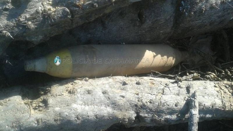 Encontraron un "potente y peligroso" proyectil  de guerra