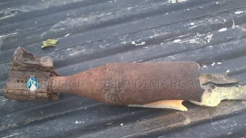 Encontraron un "potente y peligroso" proyectil  de guerra