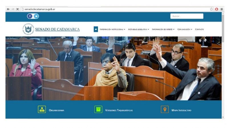 La Cámara de Senadores en la web