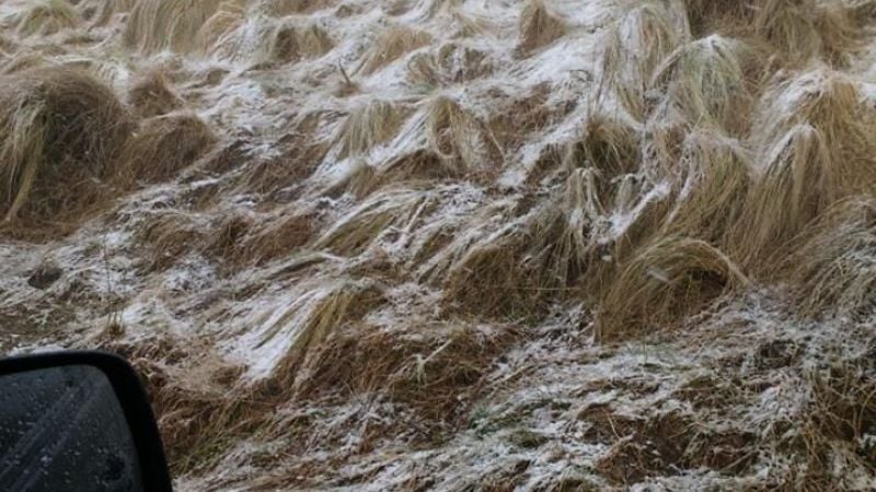 El frío llegó también con nieve