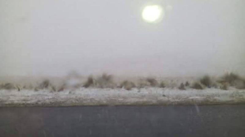 El frío llegó también con nieve