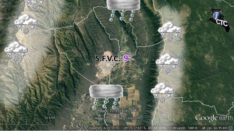 El frío llegó también con nieve