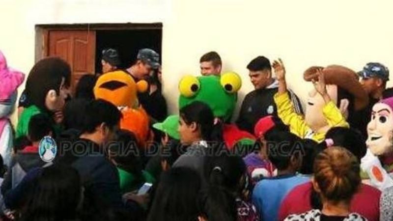 Festejos por el día del niño en la base del Grupo de Infantería