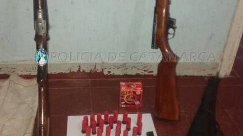 Secuestran armas de fuego en Capayán