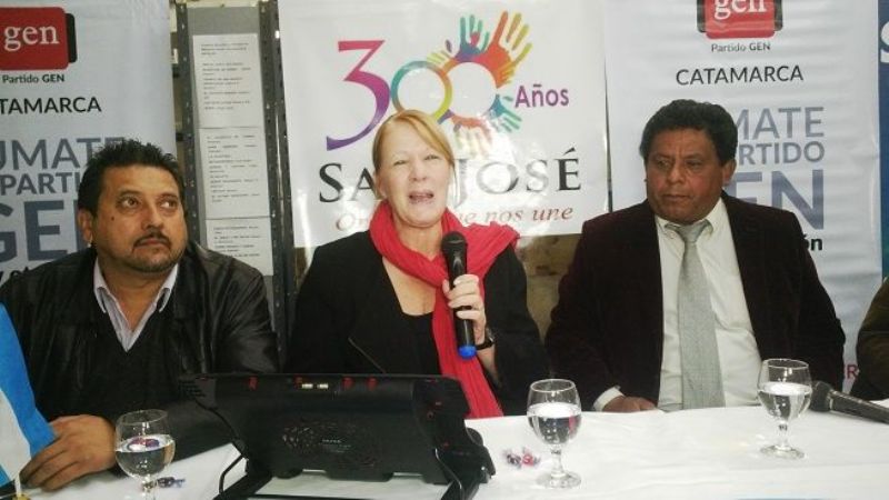 Stolbizer acompañó a Gómez en los festejos en San José