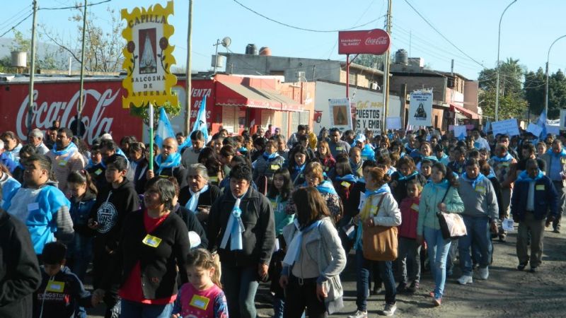 Pobladores de Paclín peregrinaron al Santuario de la Virgen del Valle