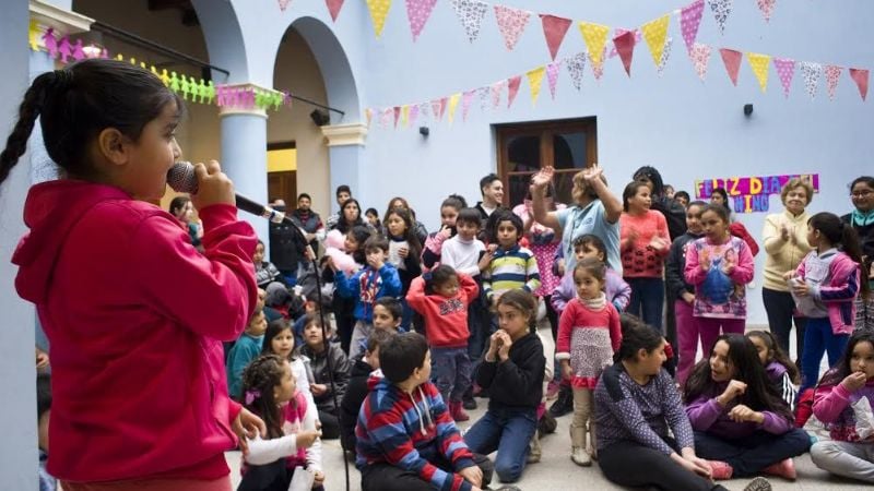 Los chicos pasaron una tarde plena de alegría en la Casa de la Cultura