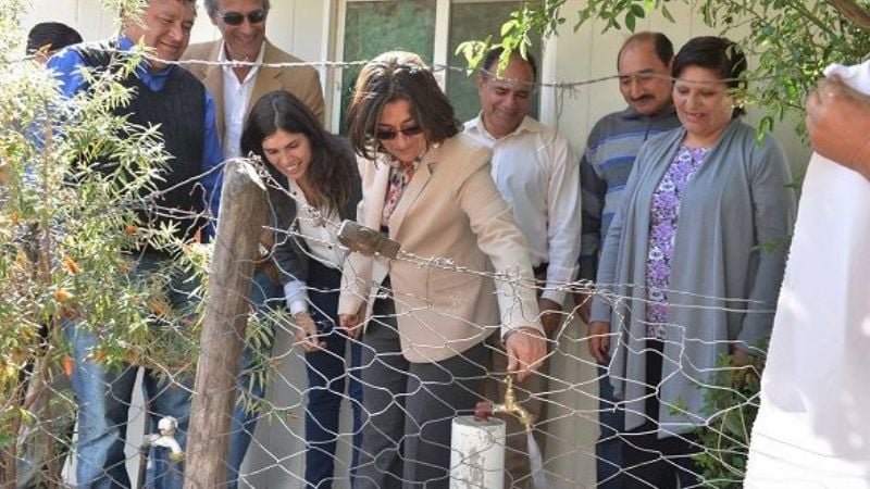 La Gobernadora inauguró obras de agua potable en Los Ángeles