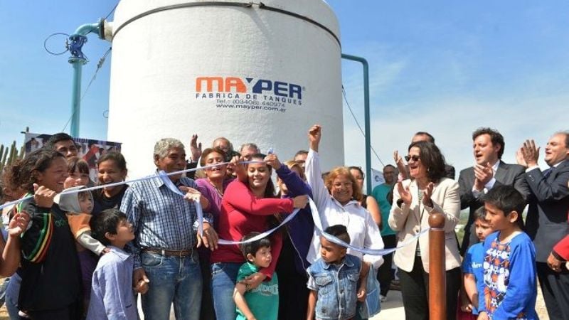 Corpacci inauguró obra hídrica en Banda de Varela