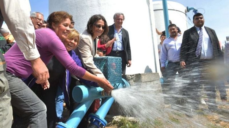 Corpacci inauguró obra hídrica en Banda de Varela