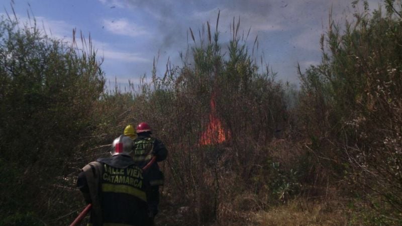 Quema de pastizales cerca de Los Bioquímicos