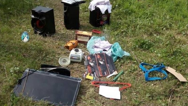 Encuentran a la vera del Río del Valle, elementos robados