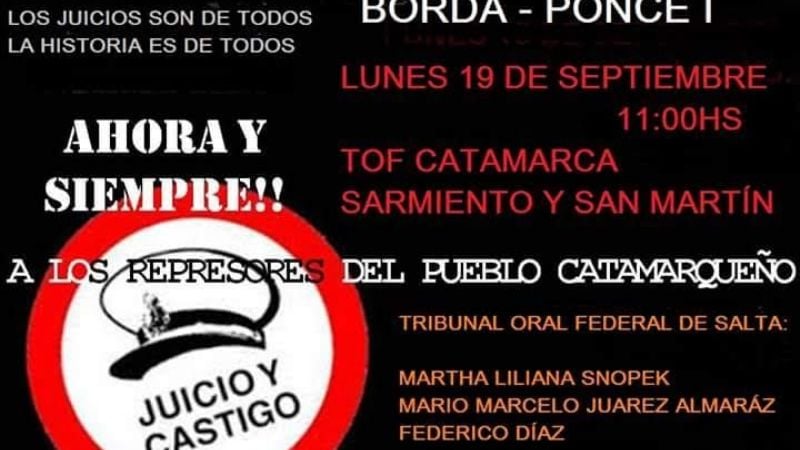 Dan nueva sentencia por causa de lesa humanidad “Ponce/Borda”