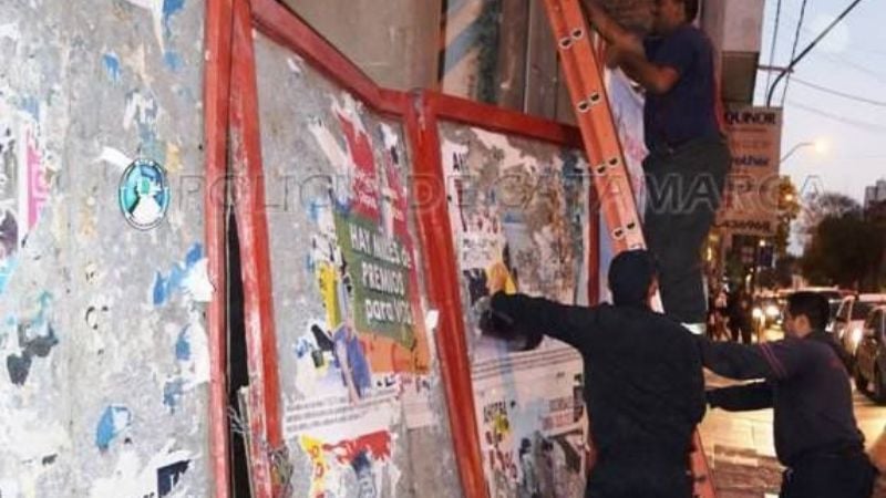 Intensa tarea de la policía a causa del viento