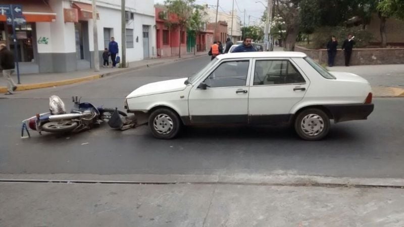 Choque en pleno centro