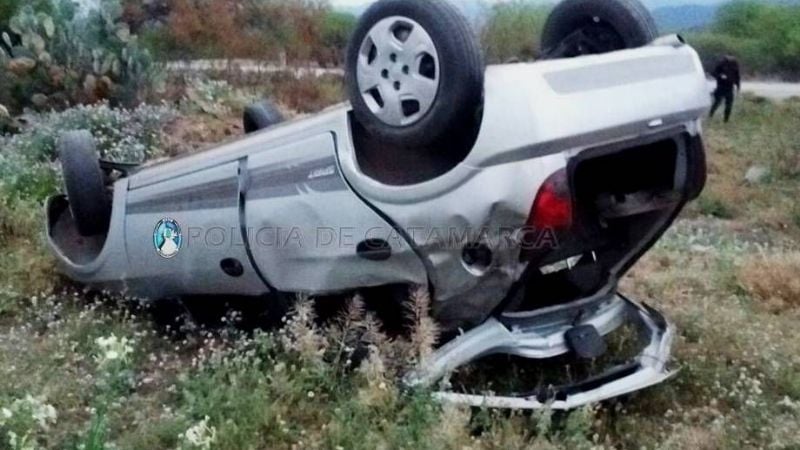 Vuelco en la ruta 38