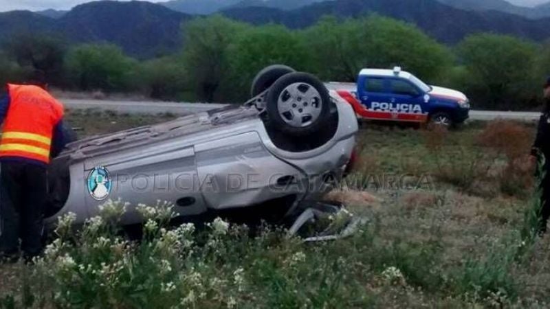 Vuelco en la ruta 38