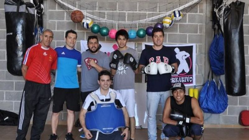 Calvimonte y “el Araña” Coria abrieron un nuevo gimnasio de box
