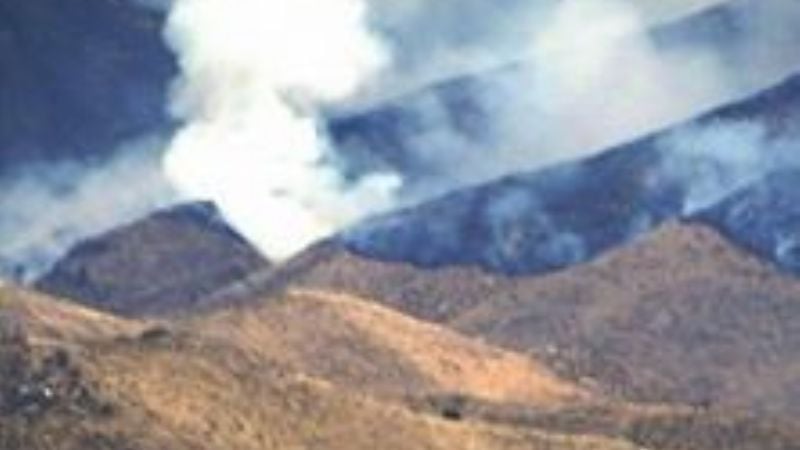 Incendio forestal en Pomán