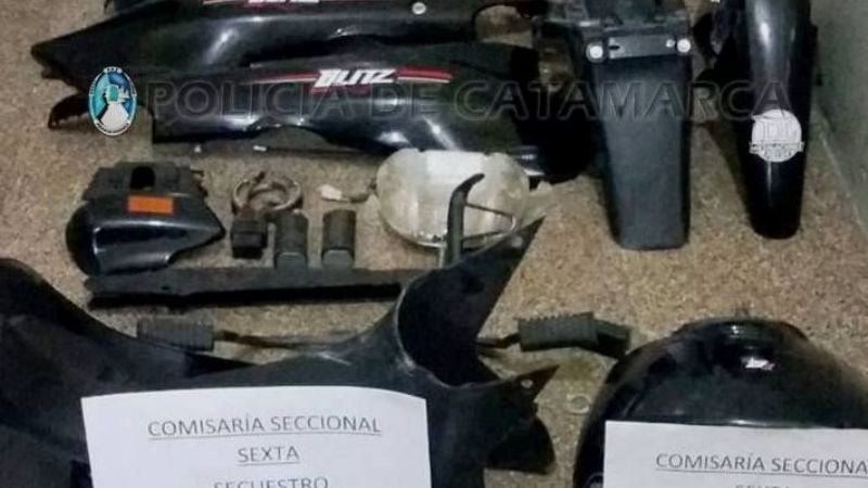 Encuentran motopartes