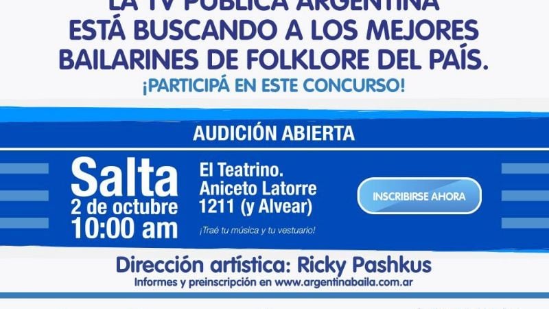 Selectivo del concurso “Argentina Baila” en Salta