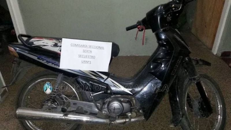 Aprehendieron a un ladrón de motos