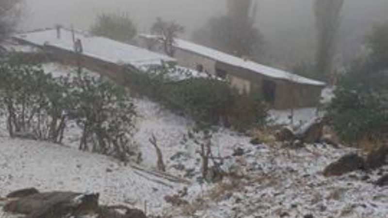 Reportan caída de nieve en varias localidades del interior