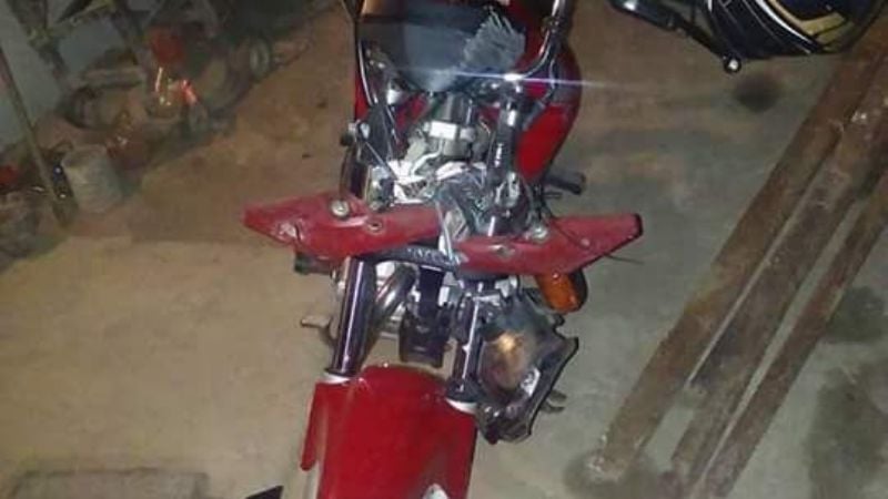 Motociclista chocó contra un animal en la ruta 42