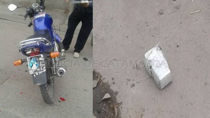 Tras una persecución, secuestran droga y una moto