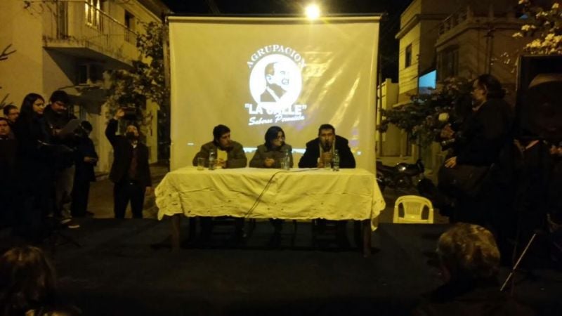 Lucía acompañó a la Agrupación “La Calle”