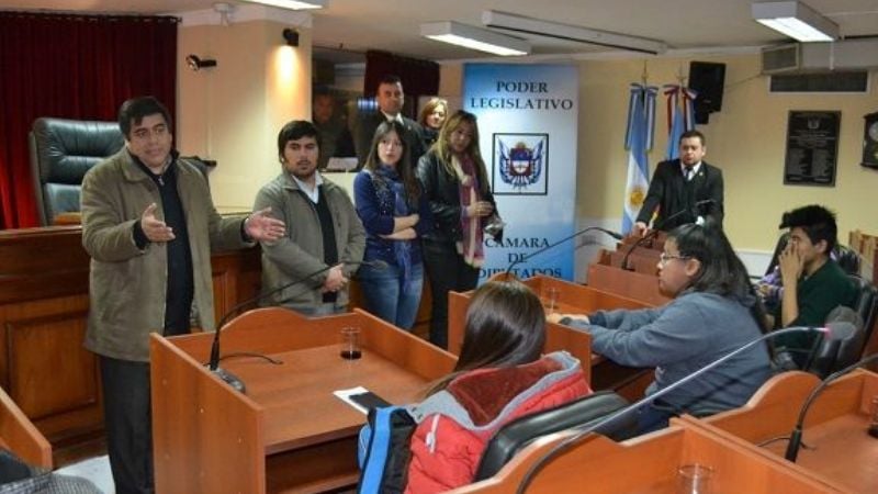 Alumnos en la Legislatura