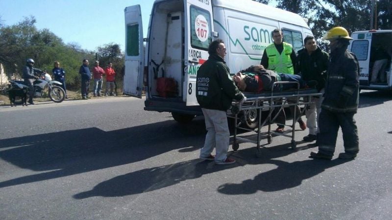 Violento vuelco en la curva de “María Soledad”