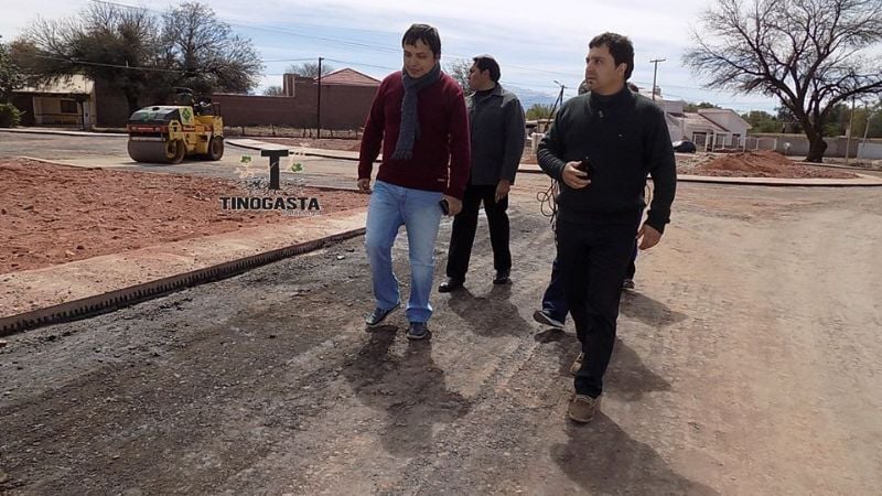 Nóblega recorrió obras en Tinogasta