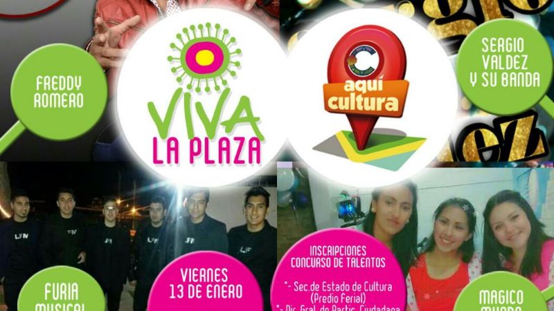 Este viernes “Viva la Plaza” y “Aquí Cultura” en el Bº Los Ceibos