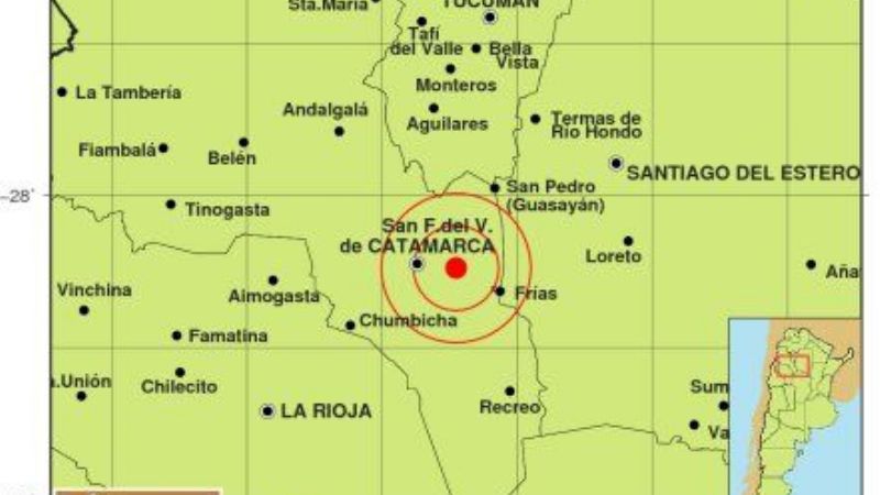 Temblor cerca de la Capital