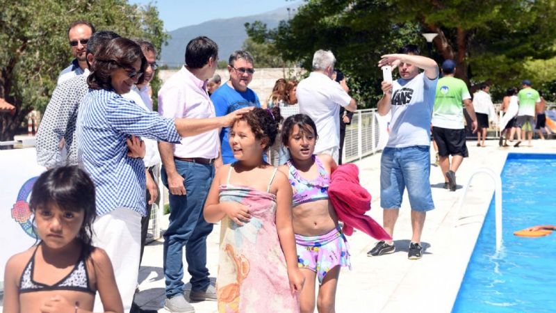 Lucía visitó a los chicos en la colonia de verano del Hogar Escuela