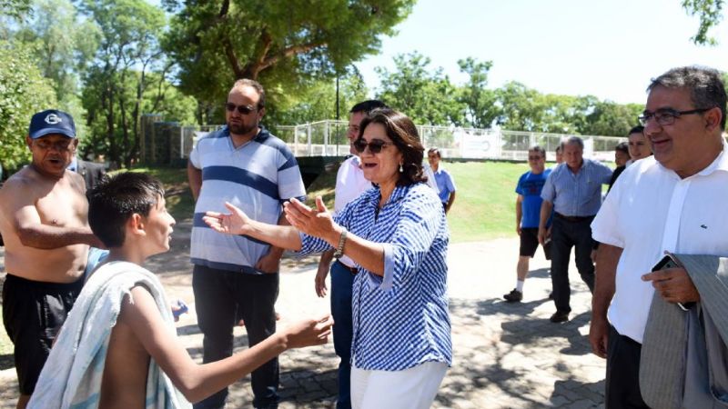 Lucía visitó a los chicos en la colonia de verano del Hogar Escuela