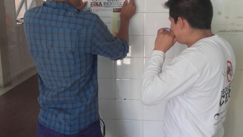 Descacharrado en barrio La Tablada