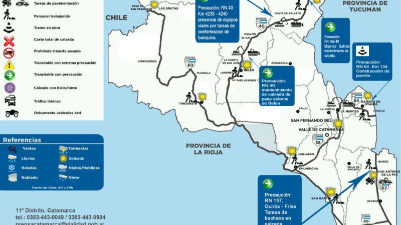 Precaución al transitar por rutas nacionales