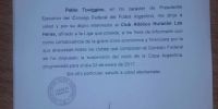 EL COMUNICADO de Toviggino suspendiendo el inicio de la Copa Argentina.