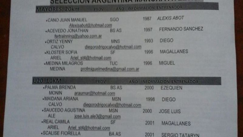 Moreyra preseleccionado para la Copa Panamericana de marcha