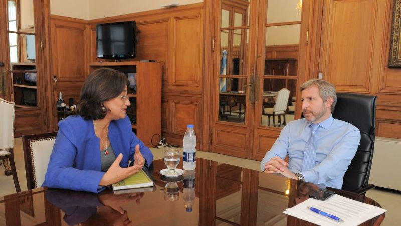 Lucía se reunió con Frigerio por los fondos