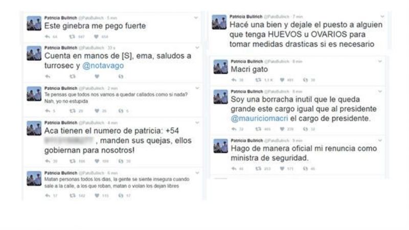 Hackearon la cuenta de Twitter de Patricia Bullrich