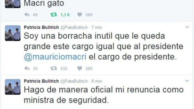 Hackearon la cuenta de Twitter de Patricia Bullrich