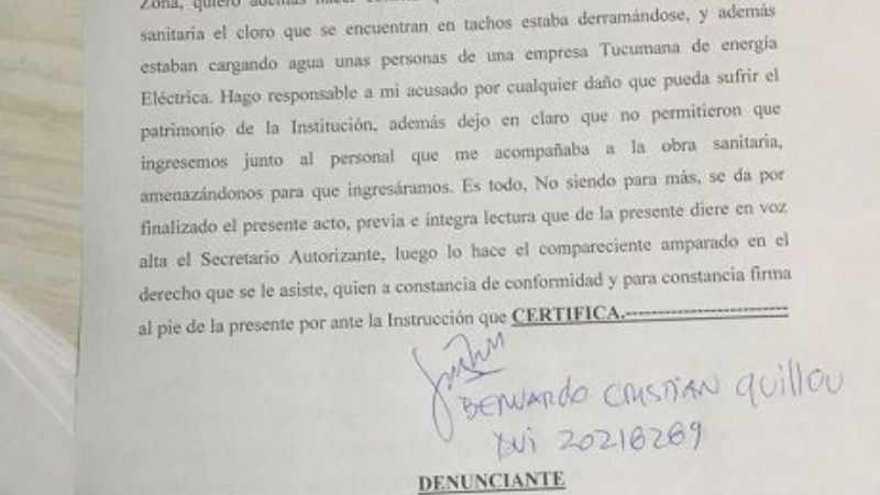 Recreo: Inspección terminó en un escándalo y con el intendente denunciado